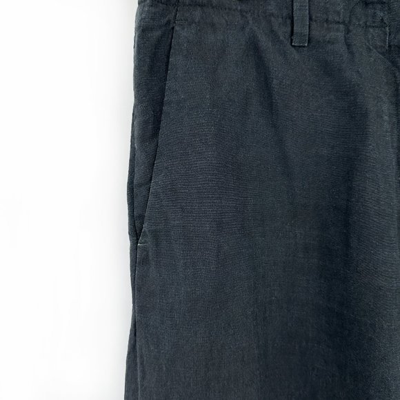 Nicole Farhi Black Loose Fit Wide Leg Linen Trousers Pants sz 6 - Picture 3 of 5